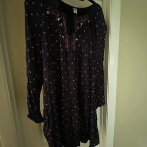 Navy flowered dress